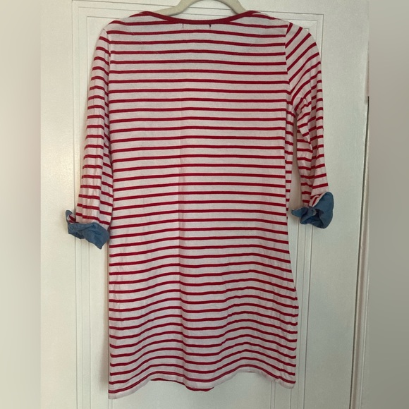 *HP* LeShop, red and white striped T-Shirt- Dress, S - Picture 11 of 16